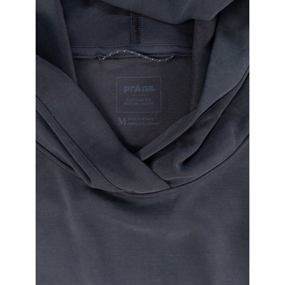 prAna Black Hoodie Womens Medium Cowl Neck Pullover Athleisure Outdoors - Picture 3 of 8